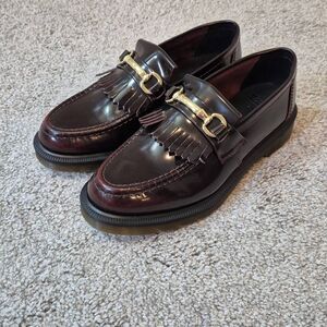 Dr. Martens Women's  Size 7 Adrian Snaffle Leather Loafer 'Cherry Red'